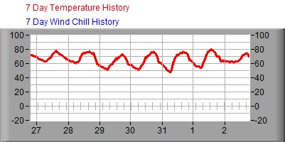 7 Day Temperature/Wind Chill