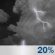 Slight Chance Thunderstorms. Chance for Measurable Precipitation 20%