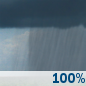 Sunday: Showers and thunderstorms.  Temperature falling to around 52 by 5pm. Breezy, with a west wind 18 to 20 mph, with gusts as high as 30 mph.  Chance of precipitation is 100%. New rainfall amounts between a half and three quarters of an inch possible. 