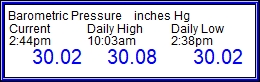 Barometer High/Low