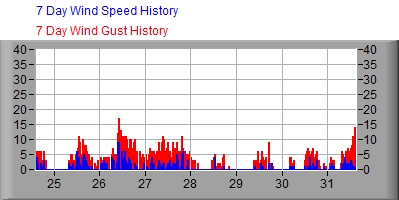 7 Day Wind Speed Graph