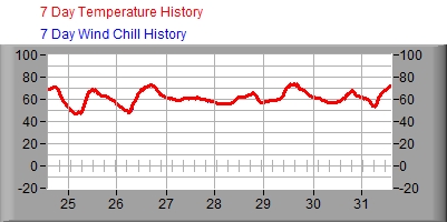 7 Day Temperature/Wind Chill